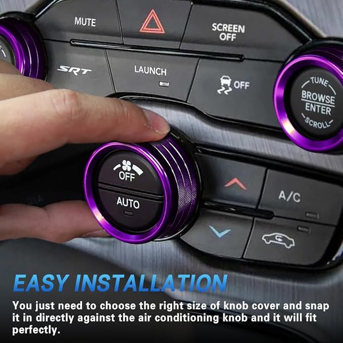 3PCS Air Conditioner Switch Button Knob Cover, Auto Accessories Climate Control - Image 5