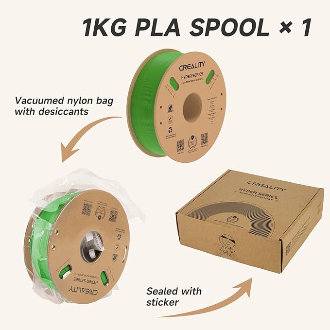 Official Creality Hyper PLA Filament 1.75mm, High Speed PLA 30-600mm/s Rapid 3D - Image 7