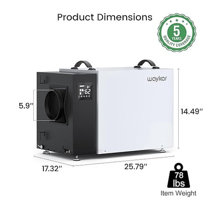 Waykar 216 Pint Commercial Dehumidifier - Image 8
