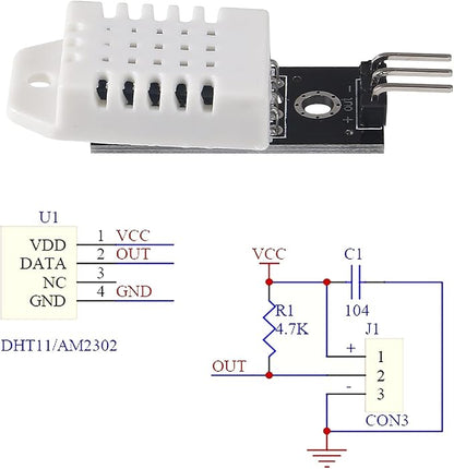 DIANN 5pcs DHT22/AM2302 Temperature and Humidity Sensor Module Temp Humidity - Image 2