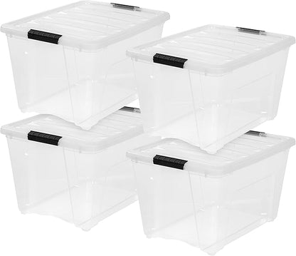 IRIS USA 54 Qt Stackable Plastic Storage Bins - Image 9