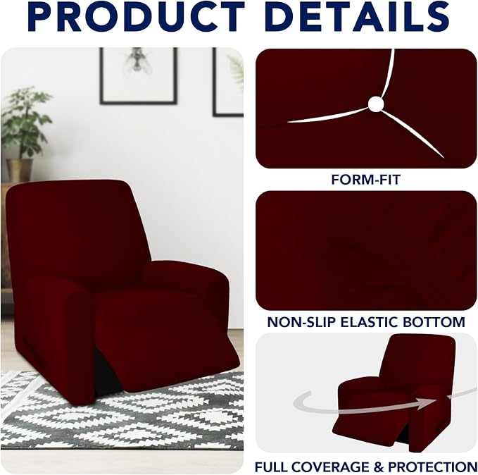 PureFit 100% Dual Waterproof Recliner Cover, Waterproof Couch Cover - Image 4