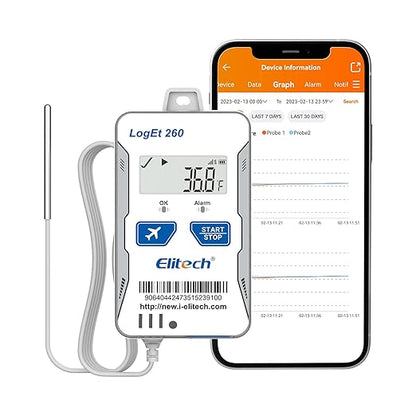 Elitech 4G Reusable Real-time Temperature Humidity Data Logger by Elitech