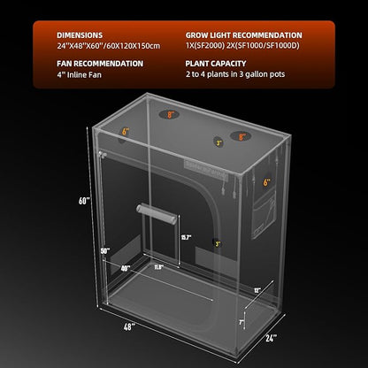 Spider Farmer 4x2 Grow Tent 2025 New, - Image 8