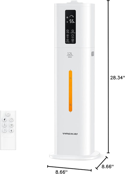 VAGKRI 12L Humidifiers for Large Room, Last 120 Hours, Cover up to 1000ft² - Image 8