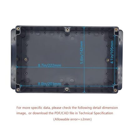 Junction Box, Zulkit Project Box Waterproof Dustproof IP65 ABS Universal - Image 5