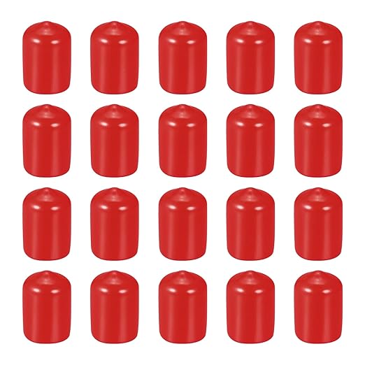 DMiotech 20 Pack 9/16" ID Red Screw Thread Protectors Rubber End Caps Bolt by DMiotech