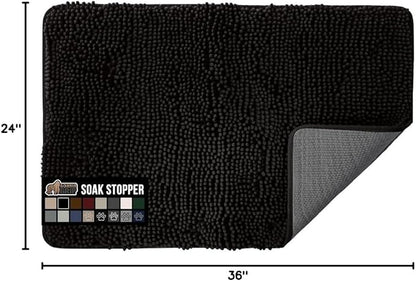 GORILLA GRIP SOAKSTOPPER Dog Door Mat, 36x24 Machine Washable Rug Absorbent - Image 2