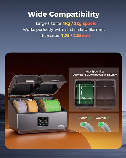Creality Space Pi X4 Filament Dryer-Christmas Gifts, 4 Spools Filament Dry box - Image 5