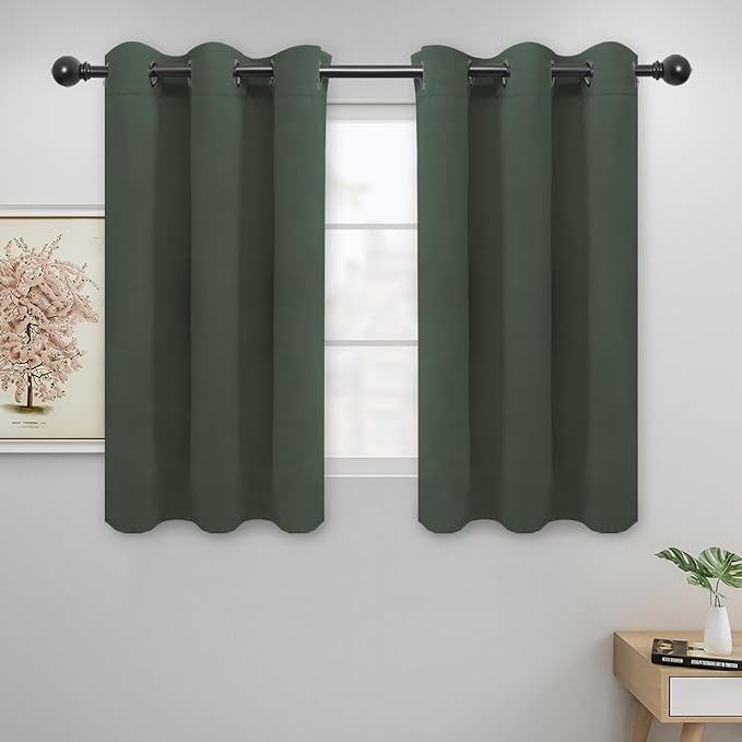 Easy-Going Blackout Curtains for Bedroom, Solid Thermal Insulated Grommet and by Easy-Going