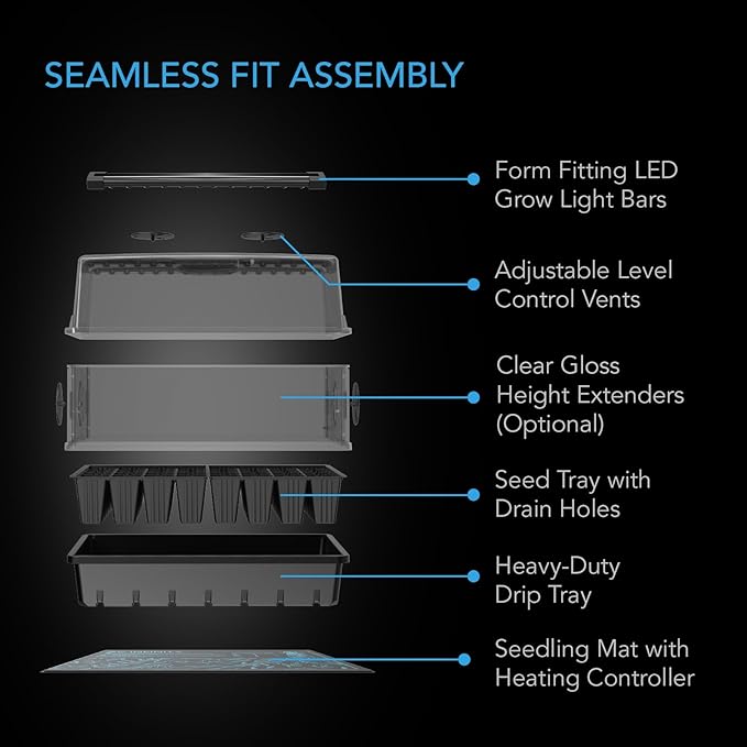 AC Infinity Heavy-Duty Humidity Dome 5x8 Germination Kit, Full Spectrum LED - Image 5