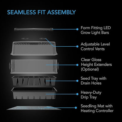 AC Infinity Heavy-Duty Humidity Dome 5x8 Germination Kit, Full Spectrum LED - Image 5