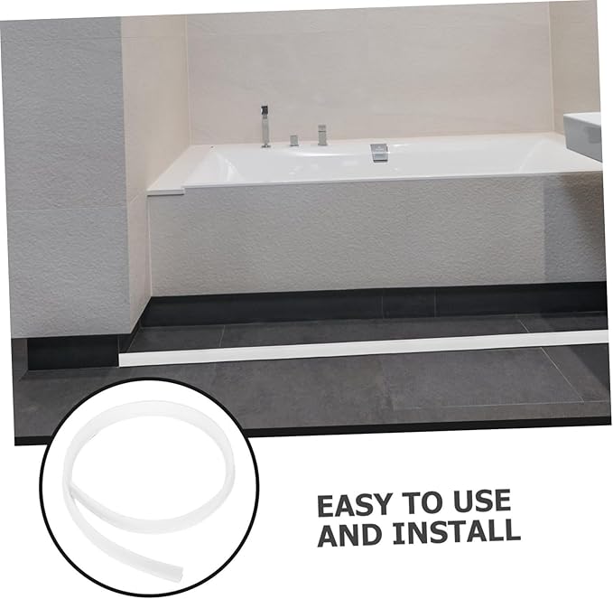 Bathroom Strip Shower Drain Accessories Toilet Sealing Strip Curved Water - Image 3