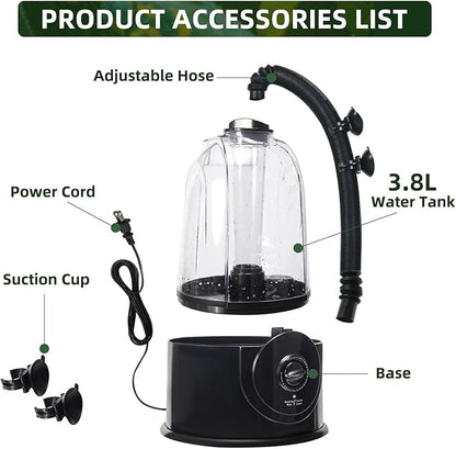 Coospider 3.8L Reptile Fogger Mister, Quiet Reptile Humidifier - Image 8