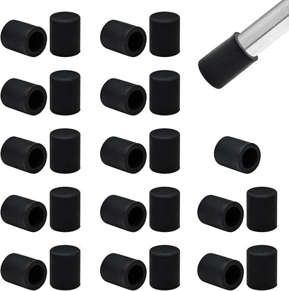 25 Pcs 15/64" Round Chair Leg Tips Caps, Silicone Rubber Furniture Leg Floor by BOPOREAE