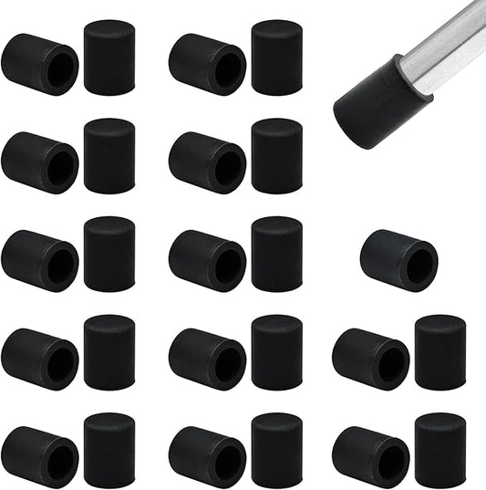 25 Pcs 15/64" Round Chair Leg Tips Caps, Silicone Rubber Furniture Leg Floor by BOPOREAE