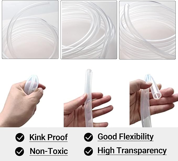 3/8’’ ID × 1/2’’ OD - 100 ft Clear Plastic Vinyl Tubing - Image 3
