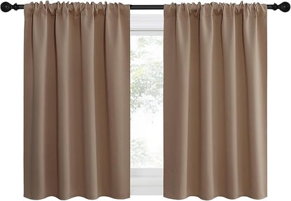 NICETOWN 2 Panels Blackout Curtains, Rod Pocket Thermal Insulated Drapes by NICETOWN