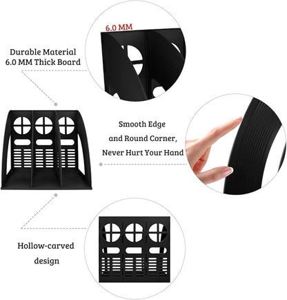 SAYEEC Magazine Holder Sturdy Binder Holder Desk File Sorter Plastic File - Image 3