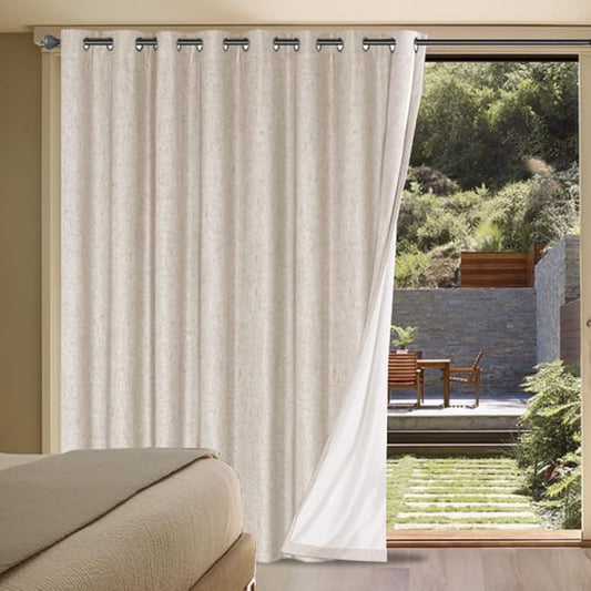 H.VERSAILTEX Linen Blackout Curtains Durable Thick Textured Linen Look 100% by HVERSAILTEX