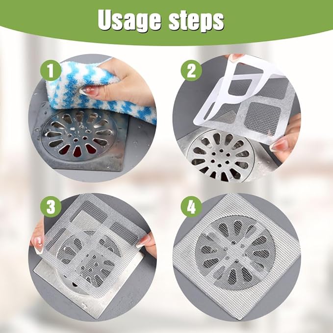 Disposable Shower Drain Hair Catcher, Hair Catcher Bathroom Drain Protector - Image 3