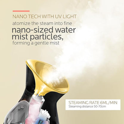 Colorfarm Facial Steamer Nano Ionic: Face Steamer Home Spa Kit Deep Cleaning - Image 3