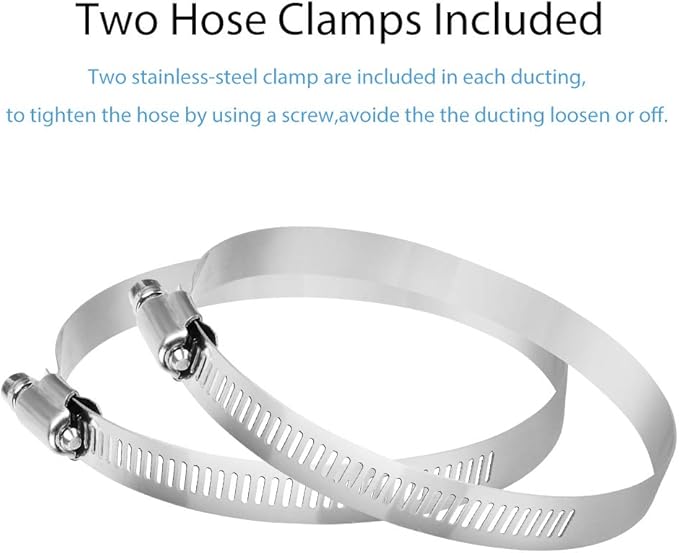 4 Inch 16FT Air Duct, Non-Insulated Flexible Aluminum Dryer Vent Hose - Image 4