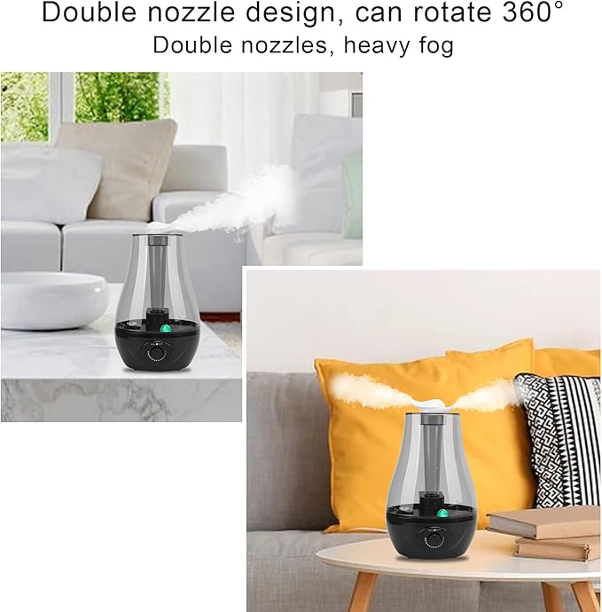 110-220v Air Humidifier Diffuser Mini Double Spray Ultrasonic Atomizer - Image 2