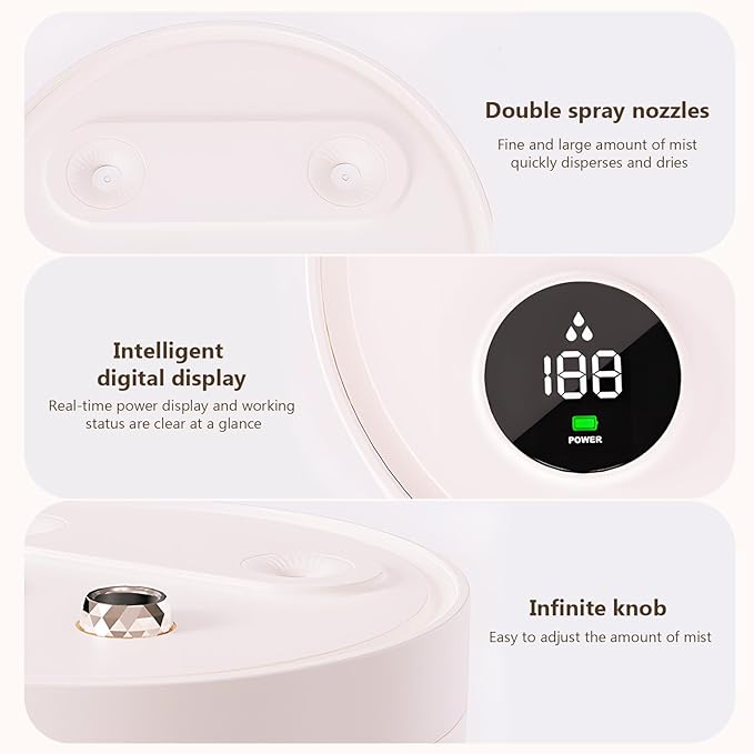 Blingbin Humidifiers for Bedroom, 2.5L Dual Nozzle Air Humidifiers for Home - Image 5