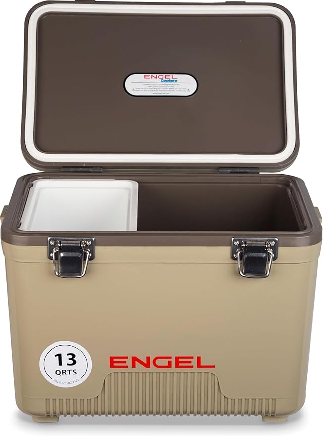 ENGEL 13qt Leak-Proof, Air Tight, Drybox Cooler and Small Hard Shell Lunchbox by ENGEL