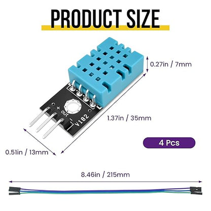 4Pcs DHT11 Digital Temperature Humidity Sensor Module - Image 2