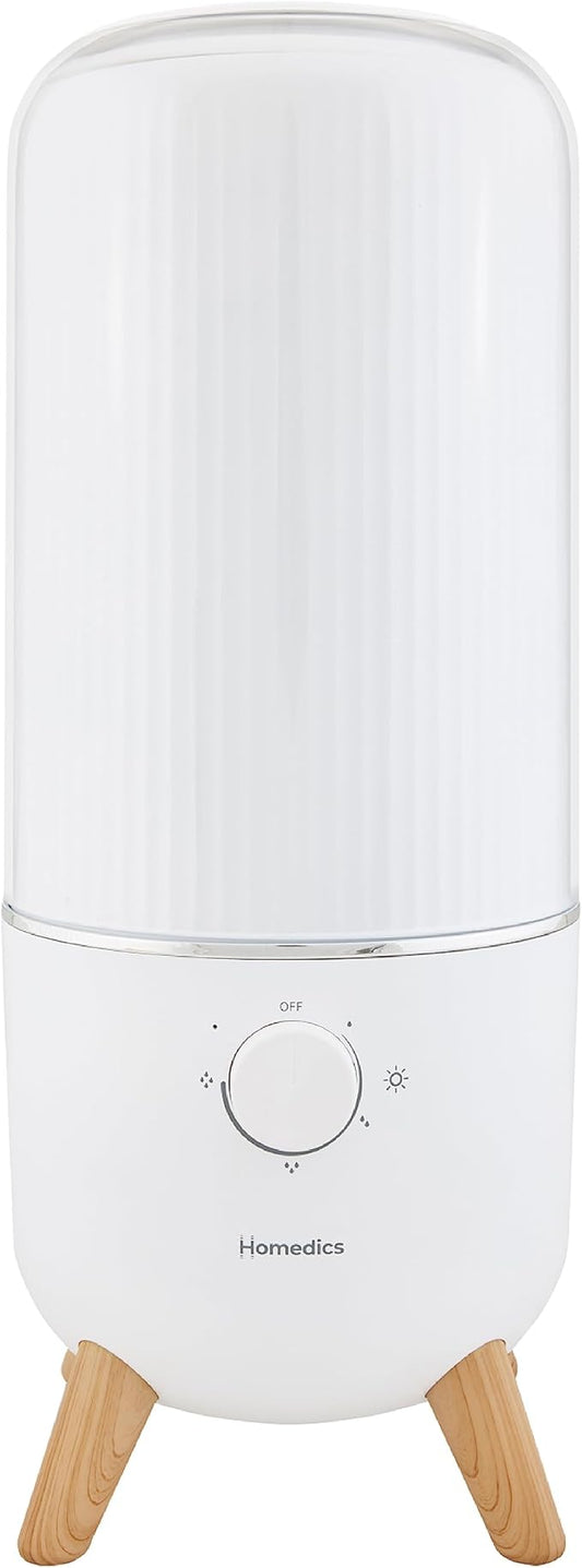 Homedics Ultrasonic Humidifier, Bedrooms and Home Offices, 0.97-Gallon Tank by Homedics