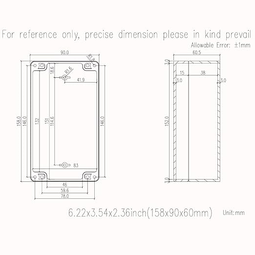 Junction Box, Zulkit Project Box IP65 Waterproof Outdoor Box ABS Plastic - Image 7