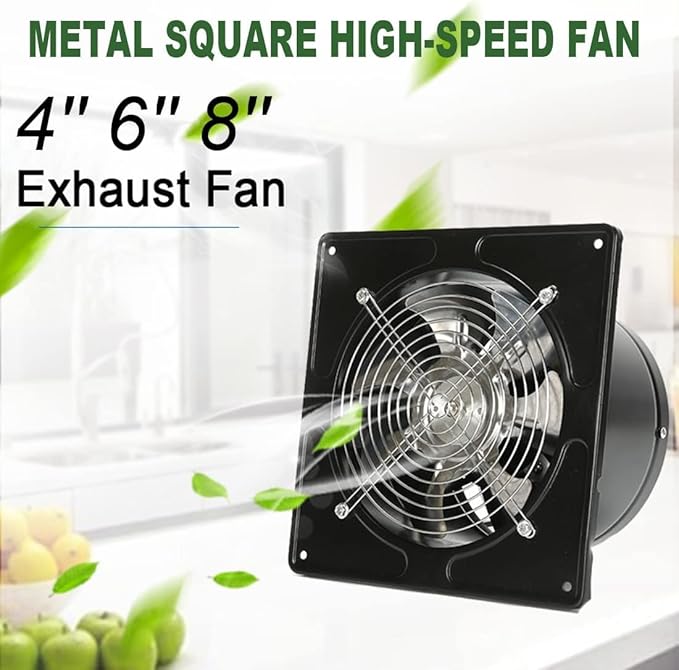 4 inch Exhaust Fan Metal Iron Ventilation Extractor, Silence - Image 2