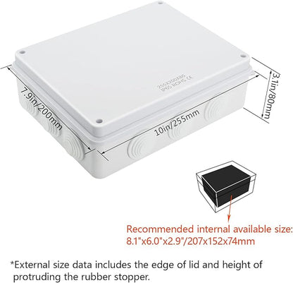 LeMotech Junction Box, ABS Plastic IP65 Waterproof and Dustproof, Universal - Image 2