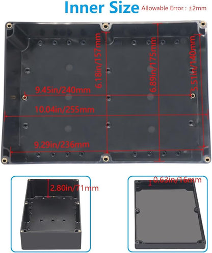 Outdoor Waterproof Junction Box IP67 Project Box ABS Black Electrical Boxes - Image 5