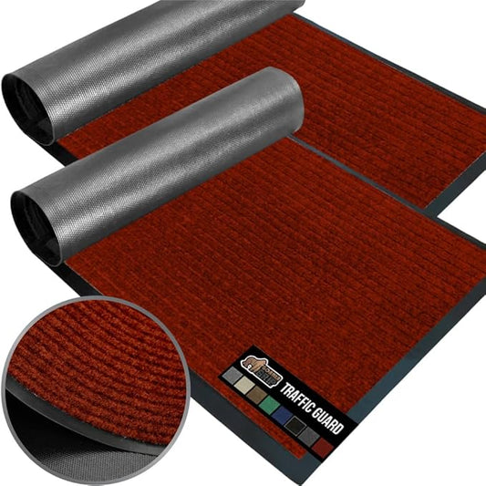 GORILLA GRIP Waterproof Traffic Guard Door Mat, 2 Pack Heavy Duty Entryway Mats by GorillaGrip