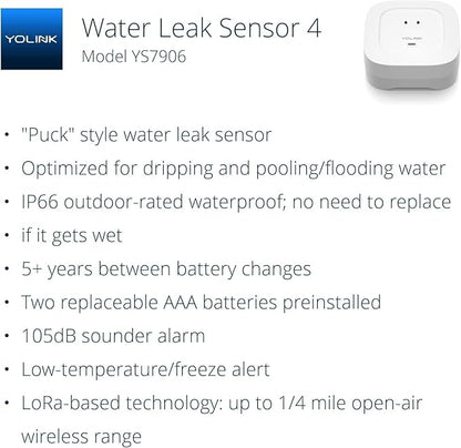 YoLink Smart Home Starter Kit: SpeakerHub & Water Leak Sensor 4 - Image 2