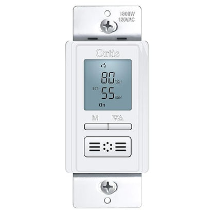 Humidity Sensor Switch, Ortis in-Wall Bathroom Fan Automated Control Switch by SafeEfficientToolSwitches