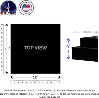 Marketing Holders Acrylic Display Riser Box Tall Pedestal 12" x 12" x 32" White - Image 7