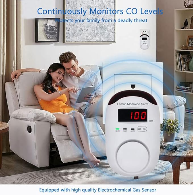 Plug-in Type Carbon Monoxide Alarm, CO Detector Monitor - Image 4