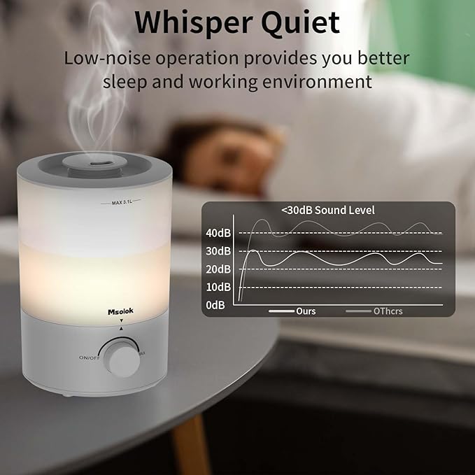 Humidifiers for Bedroom, Cool Mist Top Fill Diffuser - Image 6
