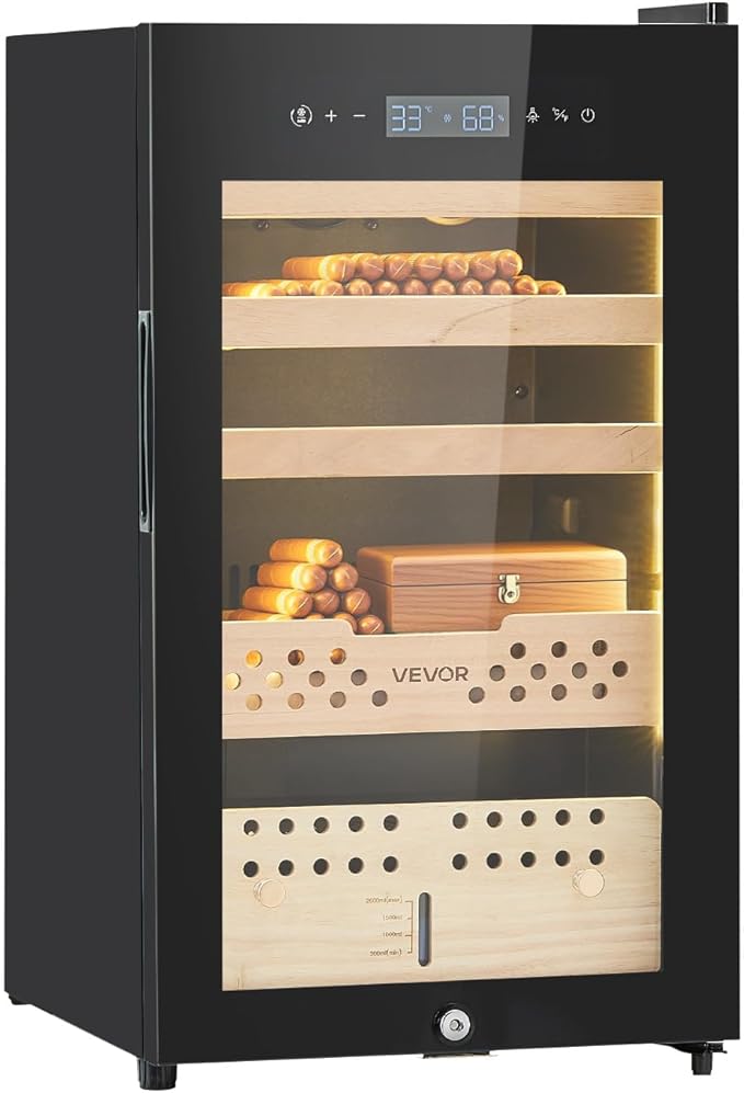 VEVOR Electric Humidor, Constant Humidity & Temperature Control, Spanish Cedar by VEVOR