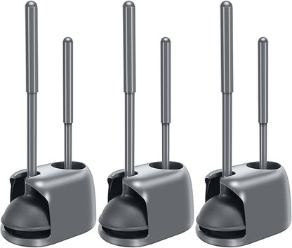 SetSail Toilet Brush and Plunger Set, 3 Pack Toilet Plungers by SetSail
