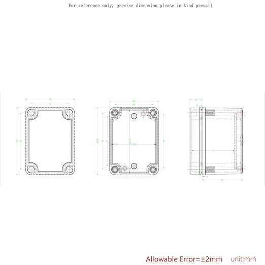 Junction Box, IP67 Waterproof ABS Black Project Box - Image 6