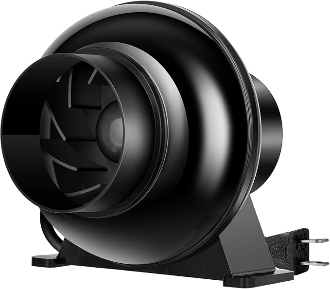 VIVOSUN D4 4 Inch 195 CFM Inline Duct Ventilation Fan, HVAC Vent Blower by VIVOSUN