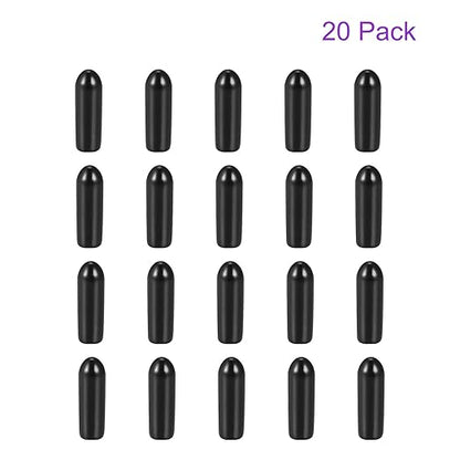 DMiotech 20 Pack 1/8" ID Black Screw Thread Protectors Rubber End Caps Bolt - Image 6