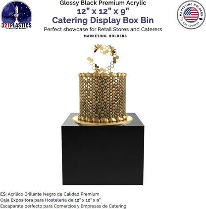 4 Pack 12" x 12" x 9" Acrylic Display Box - Image 3