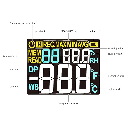 Protmex PT618 Temperature Humidity Meter, Thermometer Hygrometer Monitor - Image 8