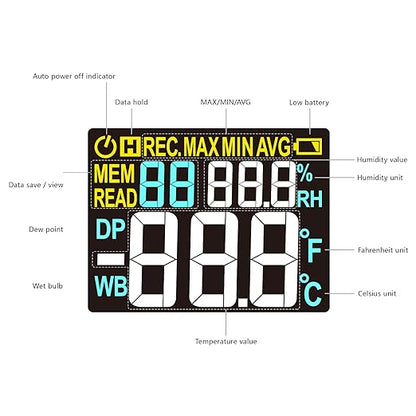 Protmex PT618 Temperature Humidity Meter, Thermometer Hygrometer Monitor - Image 8